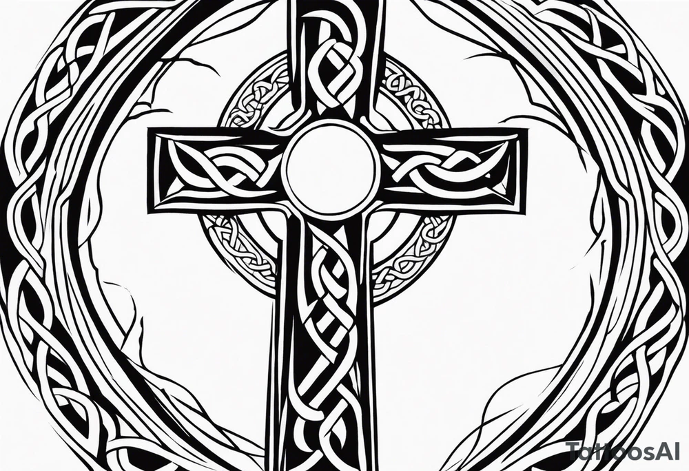 Celtic cross tattoo idea