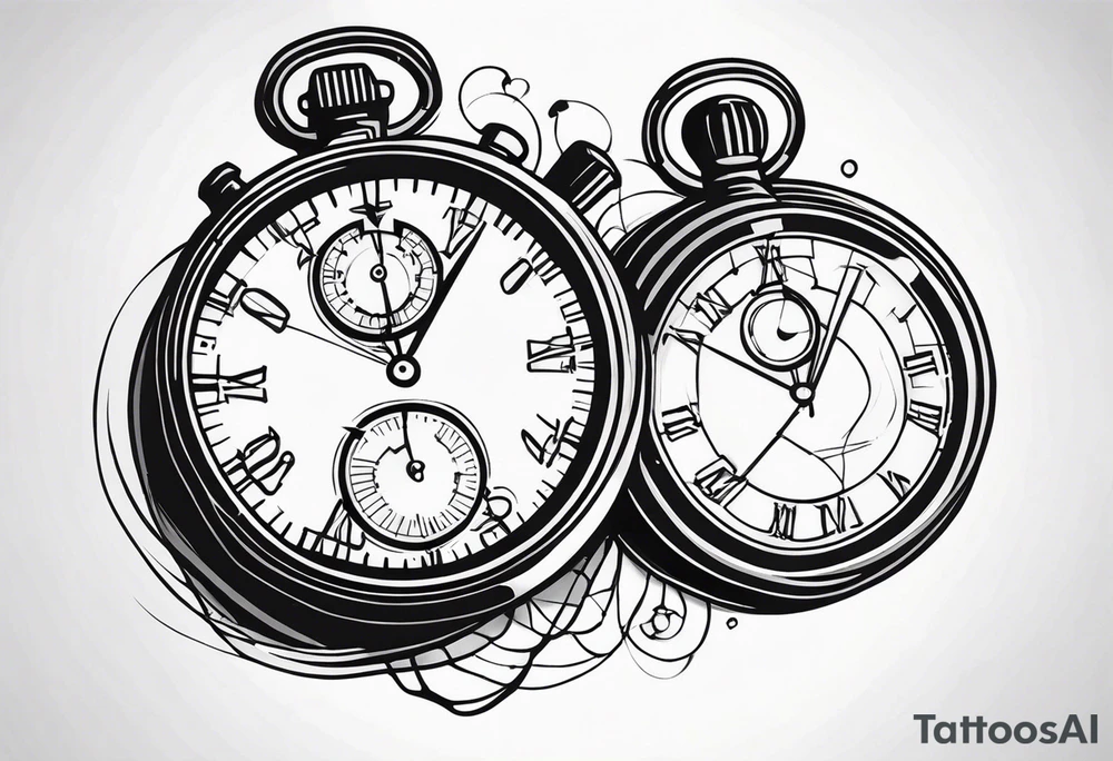 Broken stopwatch tattoo idea