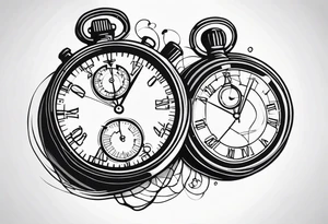Broken stopwatch tattoo idea