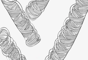minimalist line drawing of dna tattoo idea