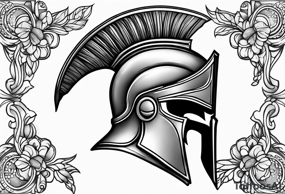 Spartan helmet tattoo idea