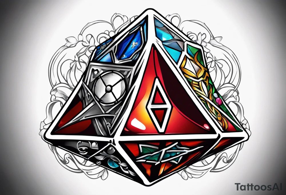 a twenty sided die tattoo idea