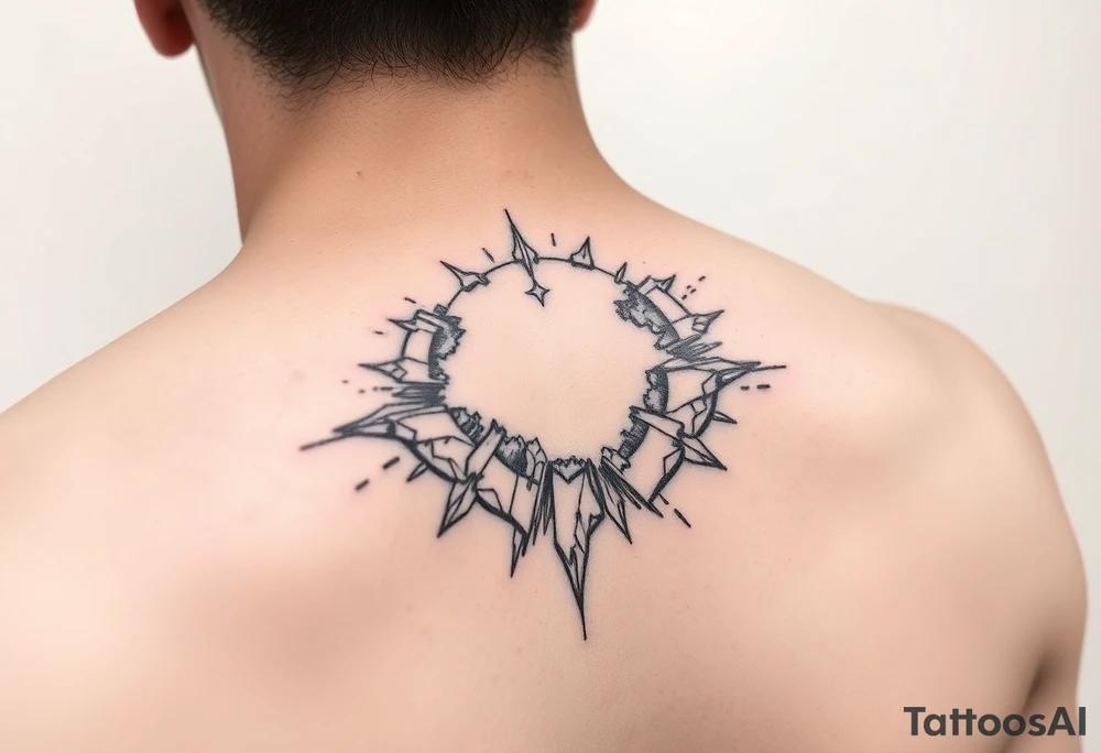 A shattered earth tattoo idea