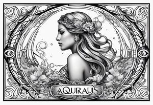 zodiac sign Aquarius tattoo idea