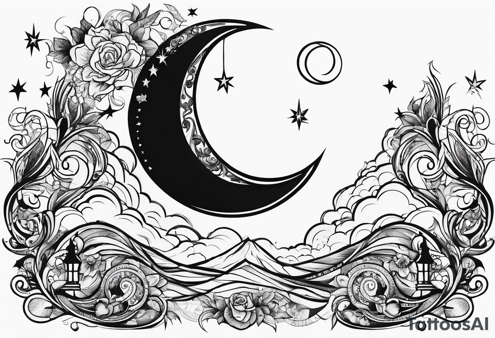 Crescent moon,freedom, peace, atheist tattoo idea