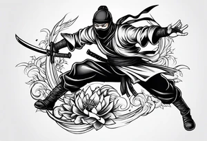 Flying ninja tattoo idea