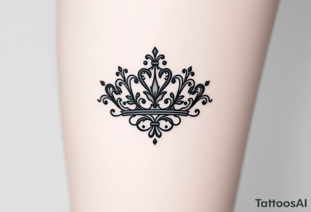 majestic crown tattoo idea