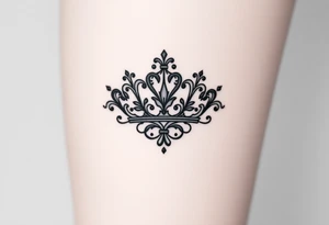 majestic crown tattoo idea