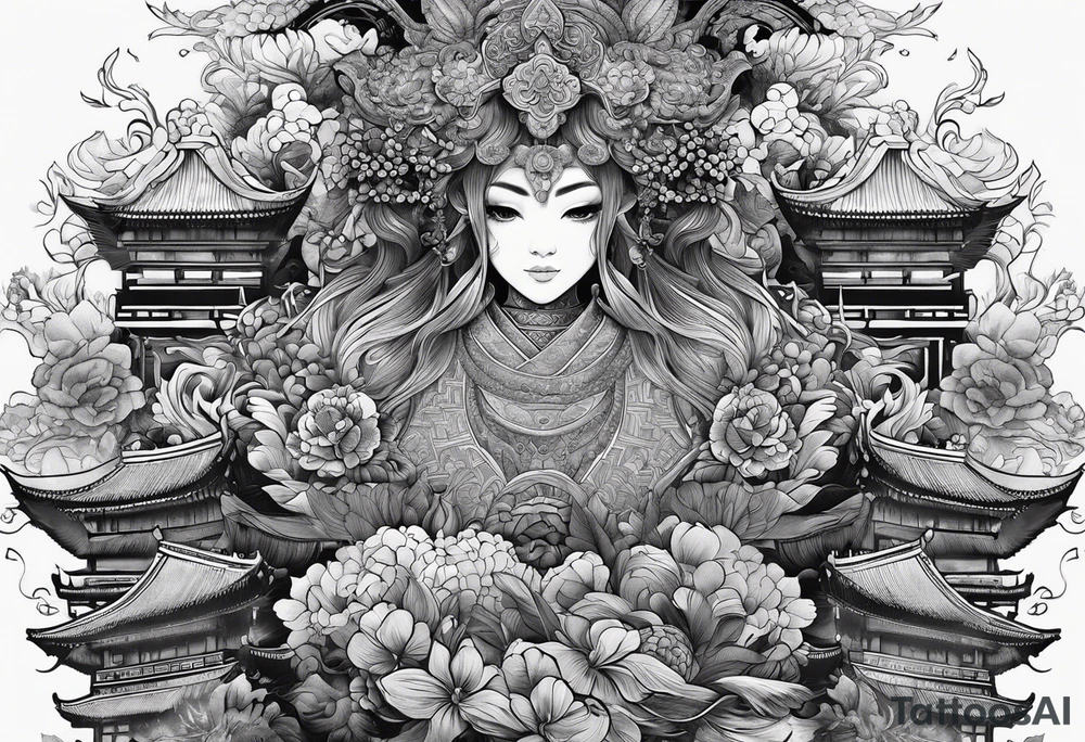 Chinese wall, realistic, art, gezeichnet tattoo idea