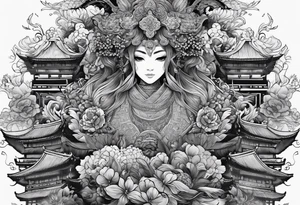 Chinese wall, realistic, art, gezeichnet tattoo idea