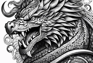 quetzalcoatl sleeve tattoo idea