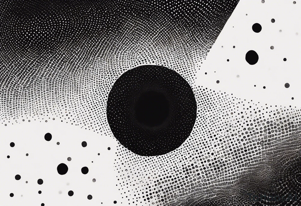 Simple Black hole event horizon tattoo idea