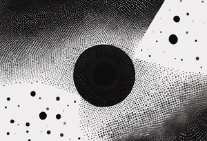 Simple Black hole event horizon tattoo idea