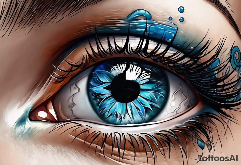 Blue eye tattoo idea