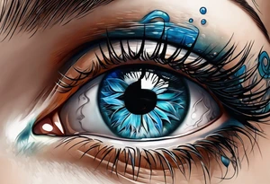 Blue eye tattoo idea