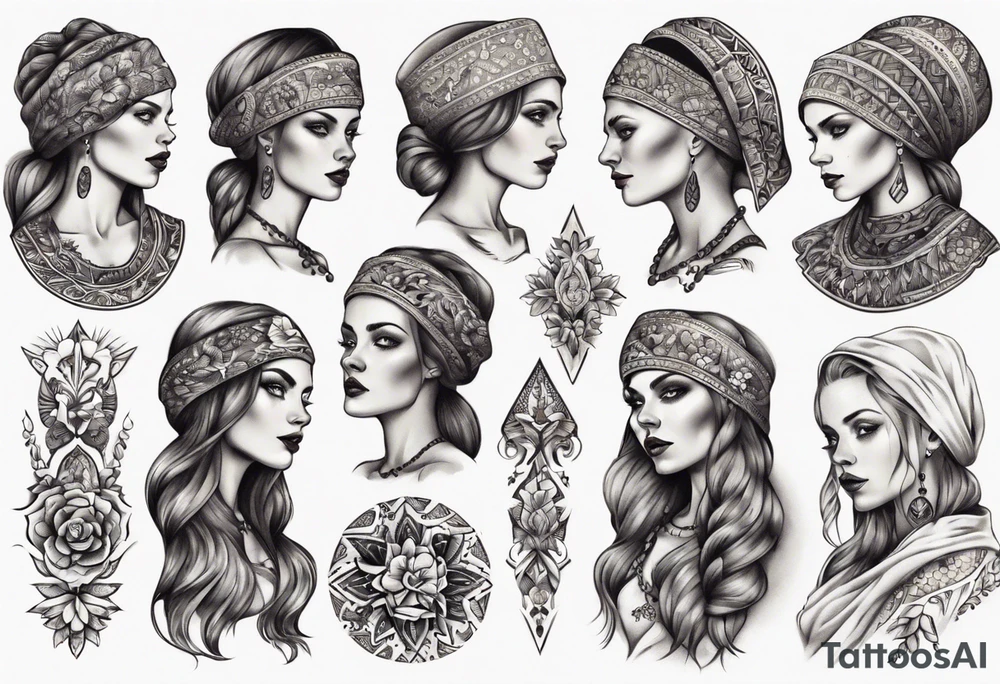 Beautiful Ukrainian Woman Forward tattoo idea