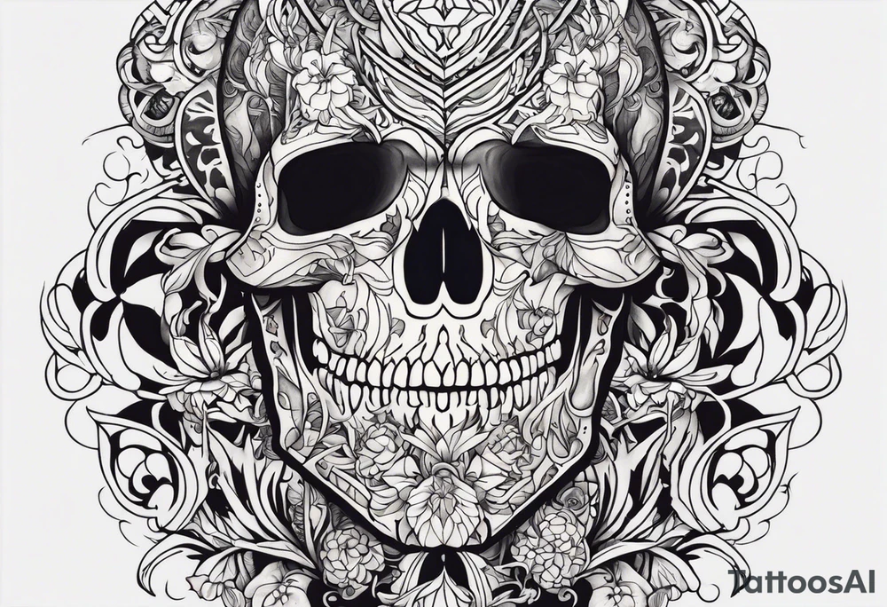 ONLY ON Half body tattoo's left side of body fully tattooed non of right half of body. Start with having the tattoo outline the human skeleton and implement elements such as fire lighting water. FINE LINES tattoo idea