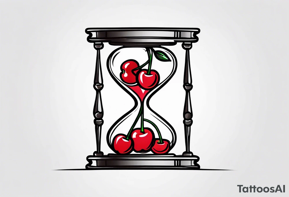 Cherry hourglass tattoo idea