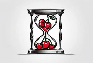 Cherry hourglass tattoo idea