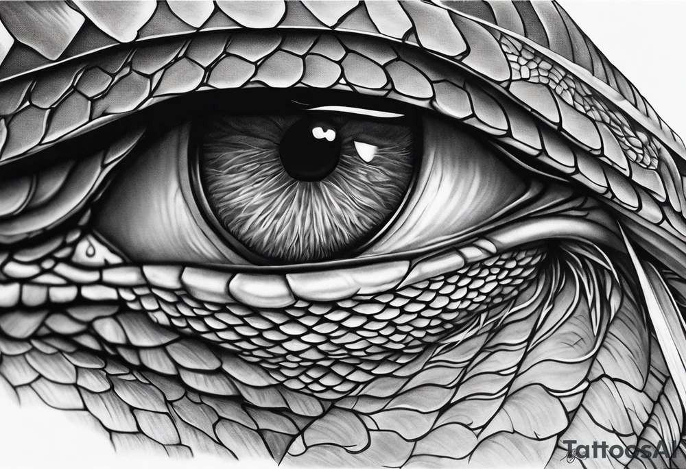 Copperhead just the eyes tattoo idea