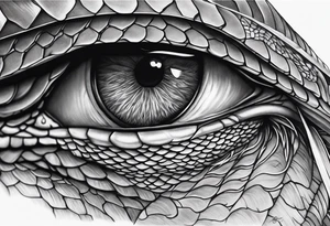 Copperhead just the eyes tattoo idea