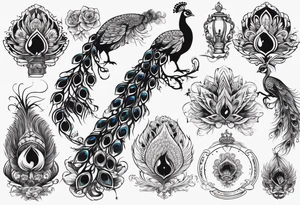 peacock tattoo idea