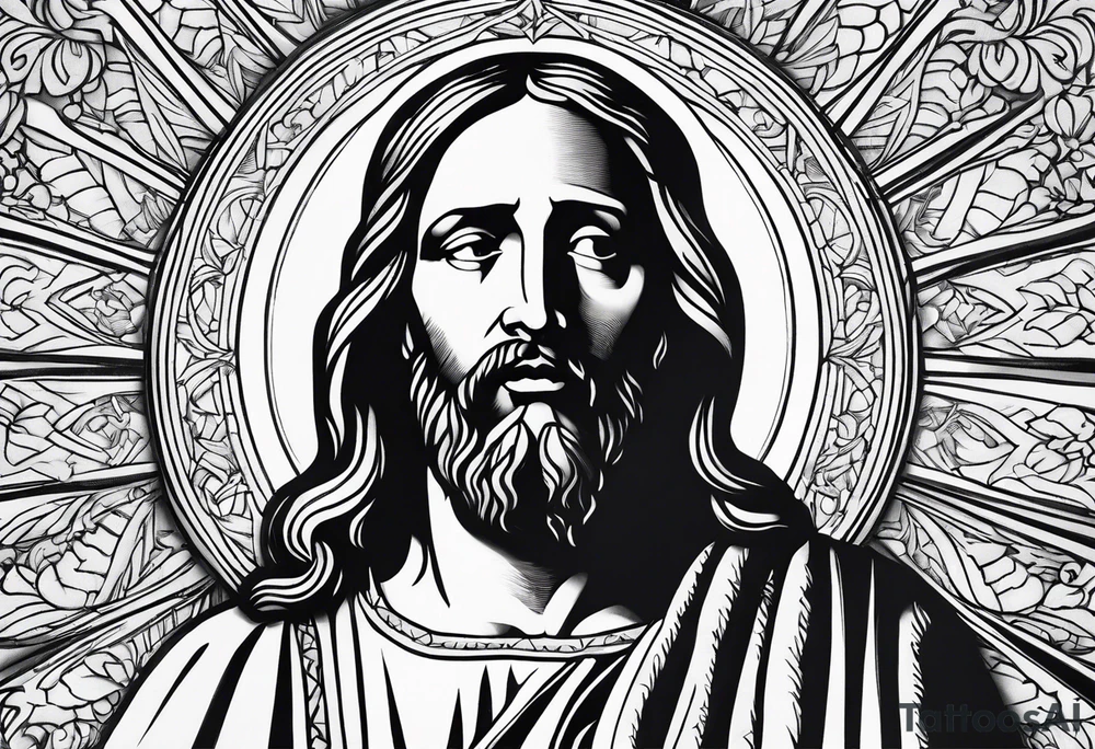 jesus nailed hand tattoo idea