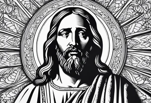 jesus nailed hand tattoo idea