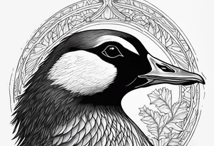 canadian goose mystical Background tattoo idea