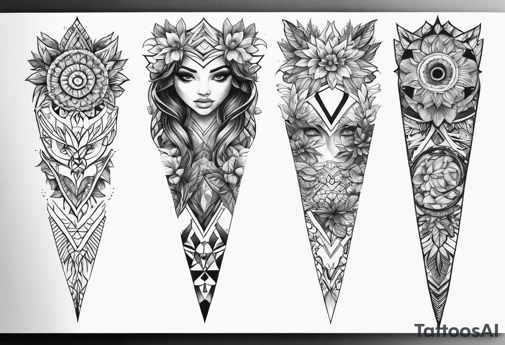 Thigh tattoo for female tattoo idea