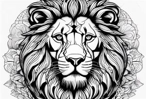 lion and lioness tattoo idea