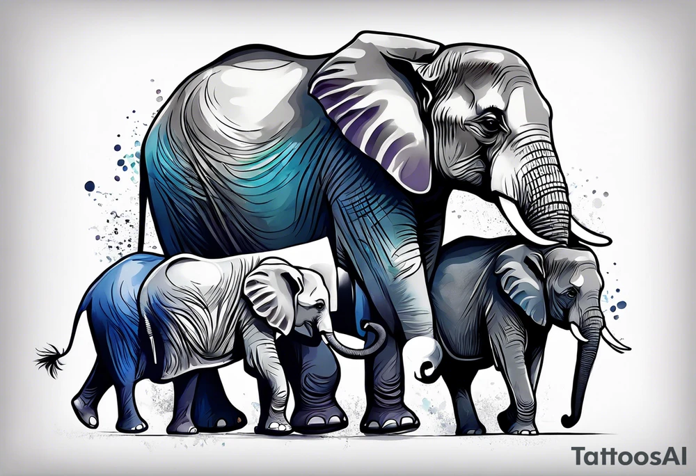 Elephant Family tattoo idea