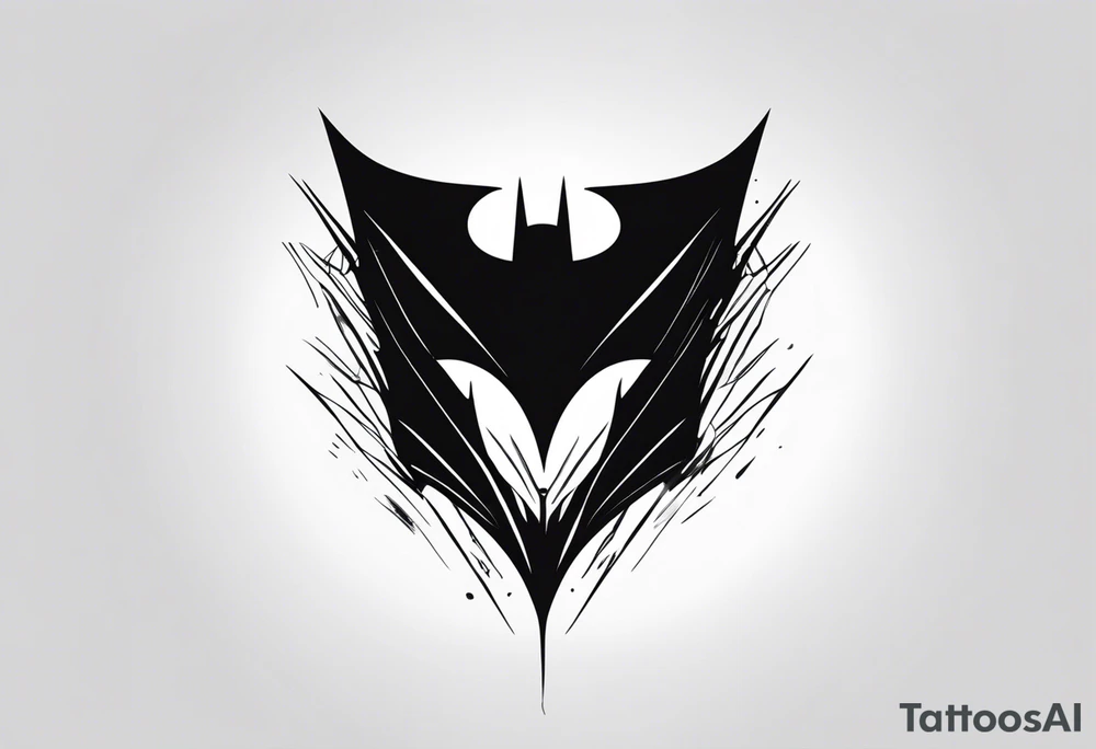 Batman symbol edgy tattoo idea