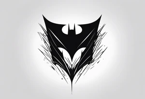 Batman symbol edgy tattoo idea