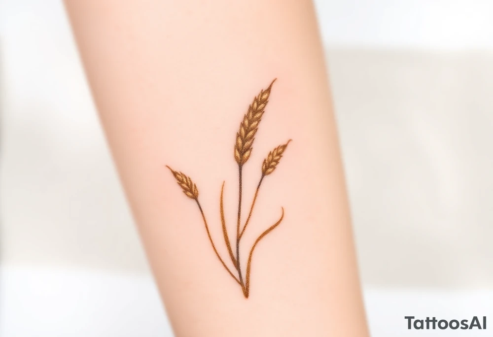 A golden wheat field tattoo idea