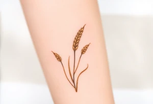 A golden wheat field tattoo idea