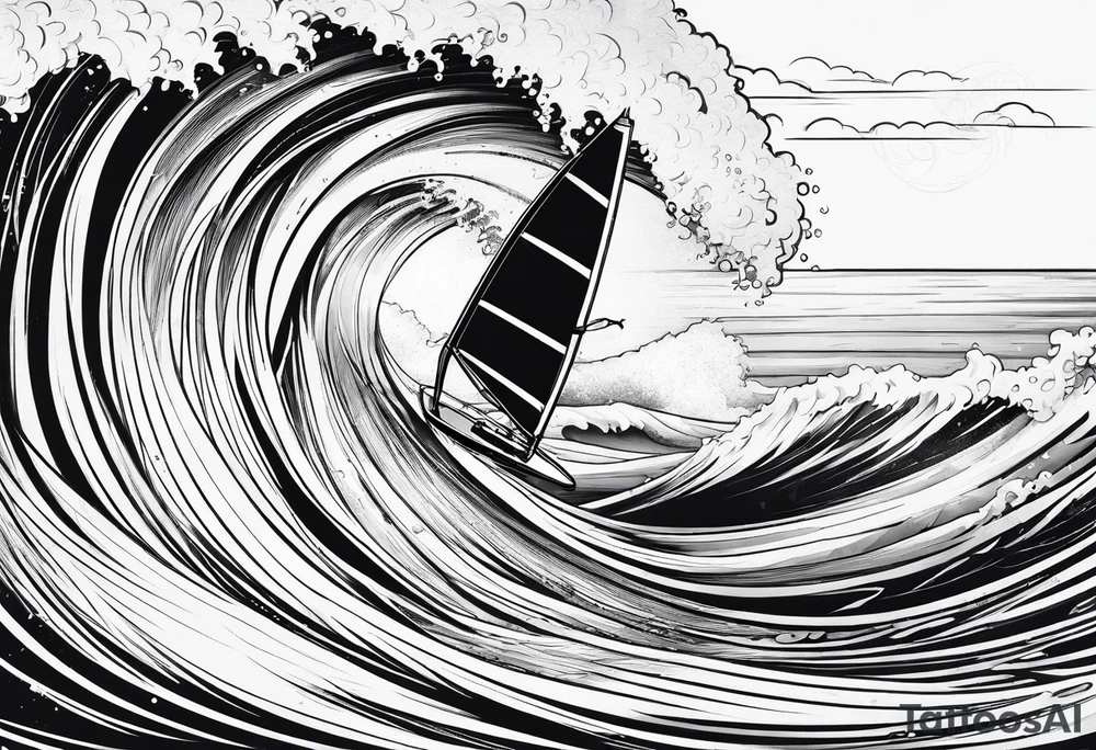 Windsurfer, big wave tattoo idea