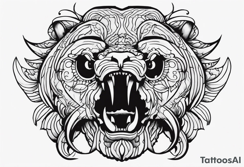 a showdow creature that had an intimidation position tattoo idea