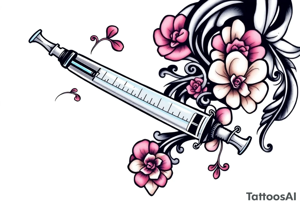 syringe  junkie tattoo idea