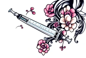 syringe  junkie tattoo idea