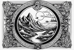 Tattoo describing Not All Those Who Wander Are Lost, describing past life events tattoo idea