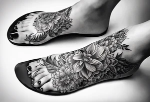foot tattoo drawing tattoo idea