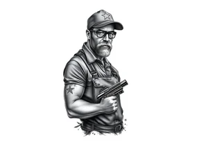 Masculin, country, mountains, wildlife, nature, racing , father of 4,
blue collar,  American flag,welder tattoo idea