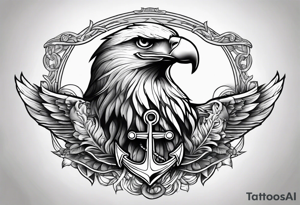 Eagle goble and anchor tattoo idea