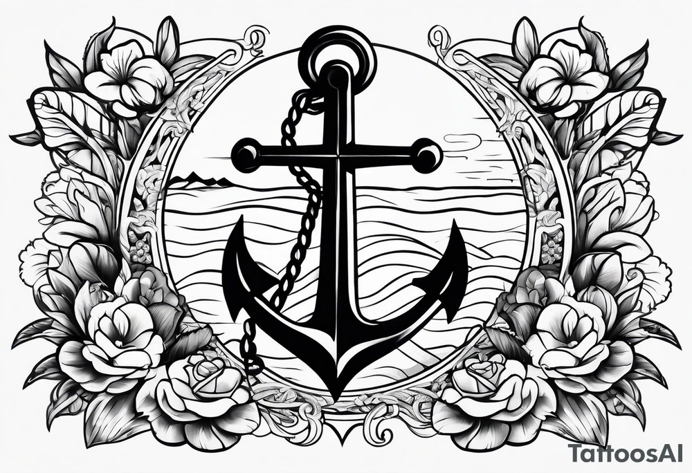 Anchor cross tattoo idea