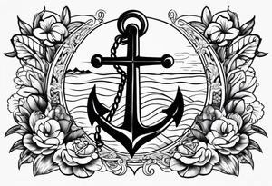 Anchor cross tattoo idea