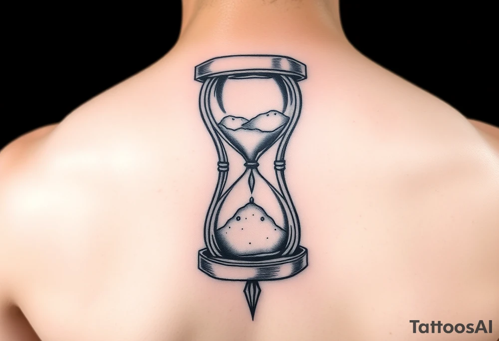 timeglass  with computers tattoo idea