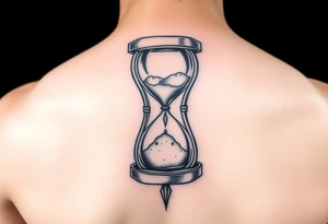 timeglass  with computers tattoo idea