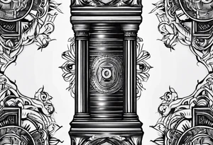 Masonic pillar background tattoo idea