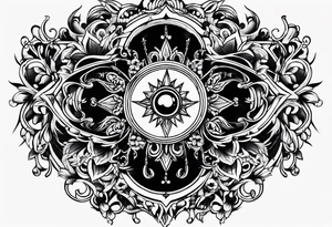 Gothic mirror tattoo idea
